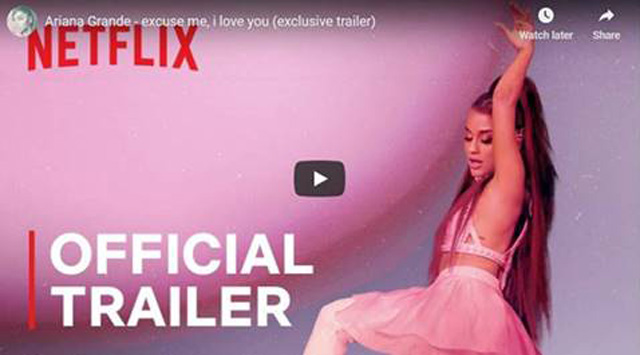 Ariana Grande Anuncia O Lançamento De “Excuse Me, I Love You”, Documentário da Netflix Sobre Turnê de Divulgação do Álbum “Sweetener”