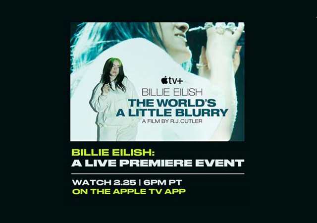 Billie Eilish Anuncia Evento de Estreia de Seu Novo Filme Em Parceria Com a Apple TV