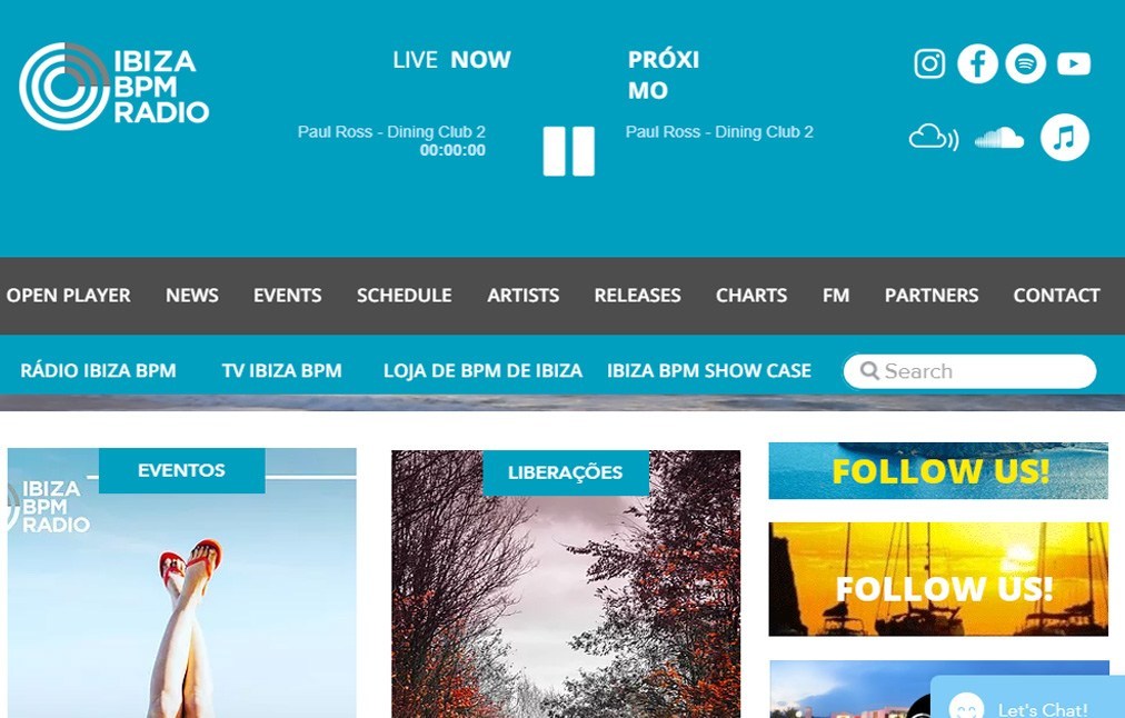 Rádio Ibiza BPM on line no ar para 150 países
